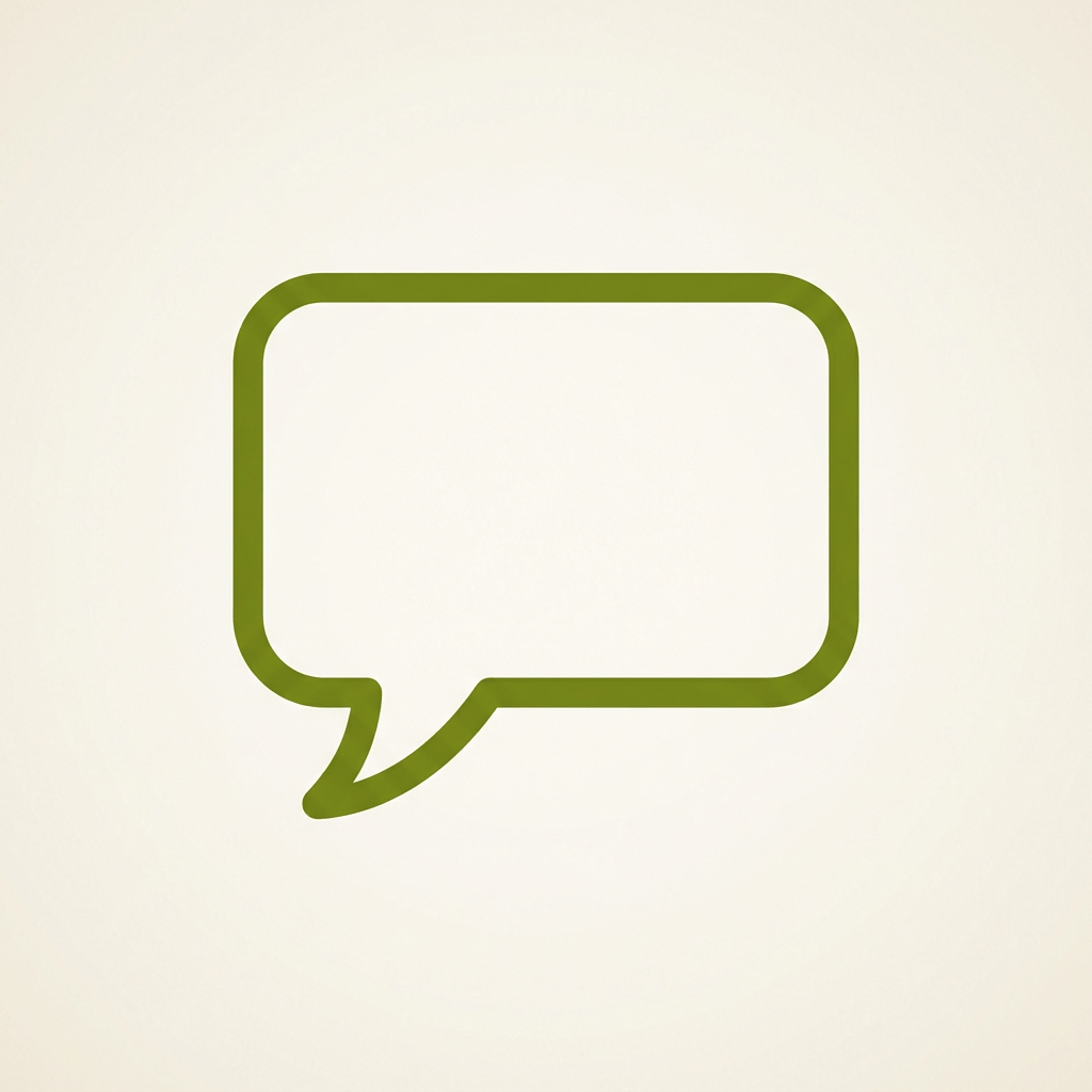 Green outline speech bubble icon